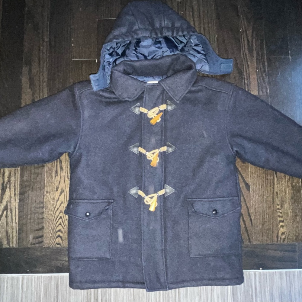 Vintage R&R Rest & Relaxation Kids Navy Duffle Coat 6X Made in Canada